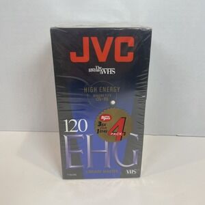 JVC 120 EHG VHS Tapes Library Master 4 Pack High Energy Magnetite OS 85